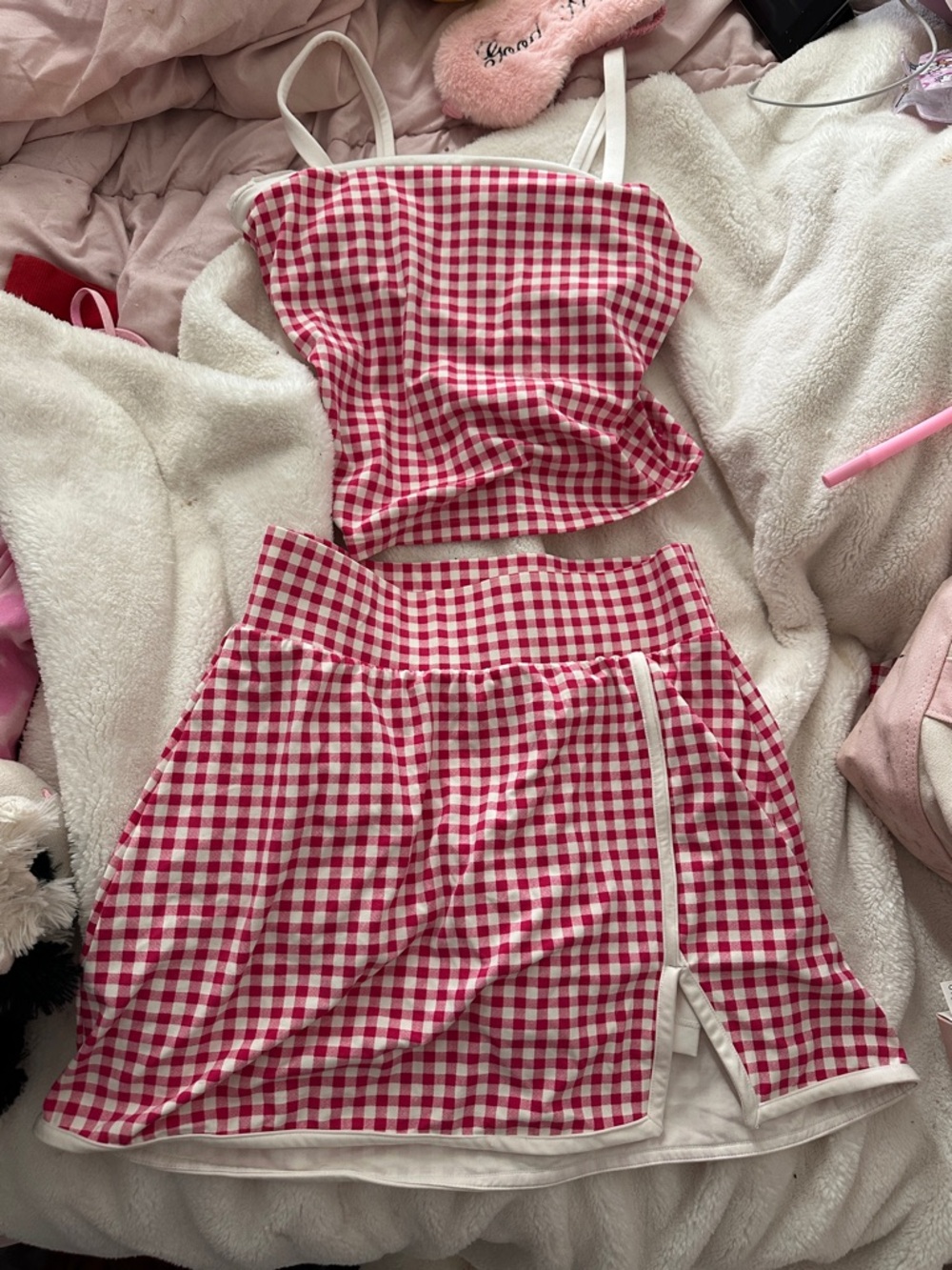 all in motion Activewear 2 piece set with Pink Gingham
